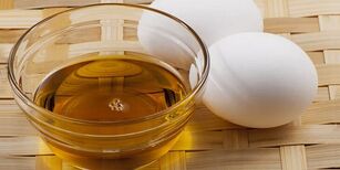 Eggs with oil to prepare medicinal ointment